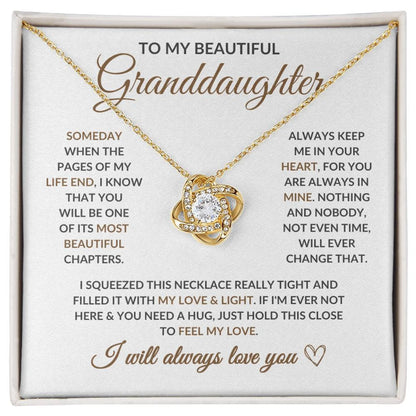 TO MY GRANDDAUGHTER FROM GRANDPA - Premium Love Knot Necklace