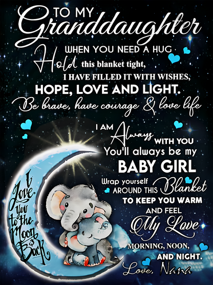 Special Gift For Your Granddaughter Blanket - From Nana (SKU-CHAU-B01)