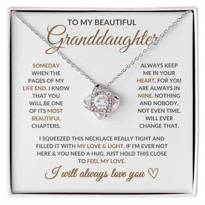TO MY GRANDDAUGHTER FROM GRANDPA - Premium Love Knot Necklace