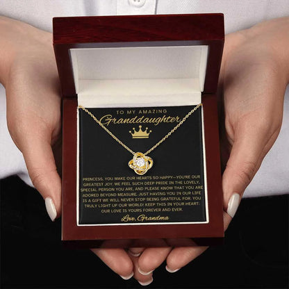 TO MY GRANDDAUGHTER FROM GRANDMA - Premium Love Knot Necklace