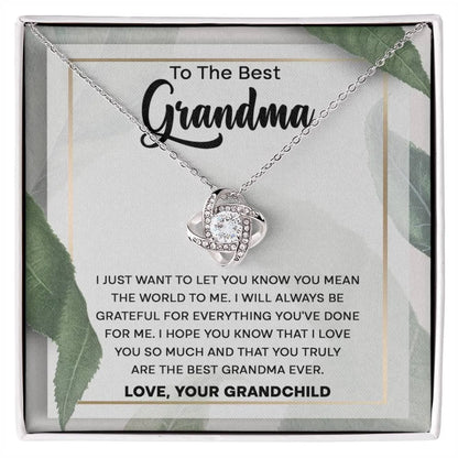TO MY GRANDMA FROM GRANDCHILD - Premium Love Knot Necklace