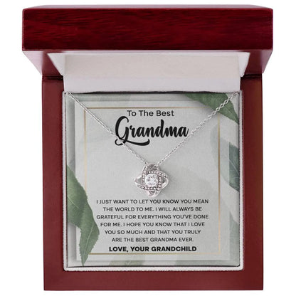 TO MY GRANDMA FROM GRANDCHILD - Premium Love Knot Necklace