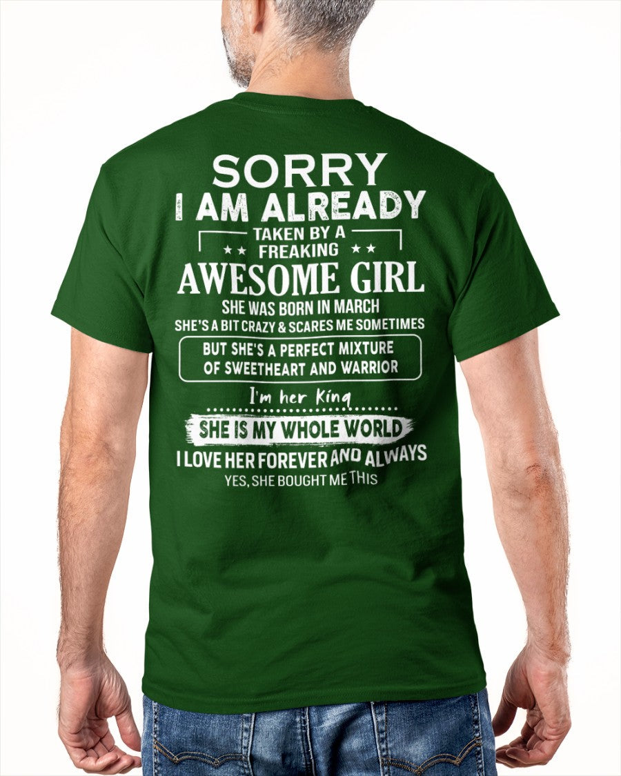 March - Awesome girl - Perfect gift for your boyfriend - (SKU04-86-03) - From Wife NINA03