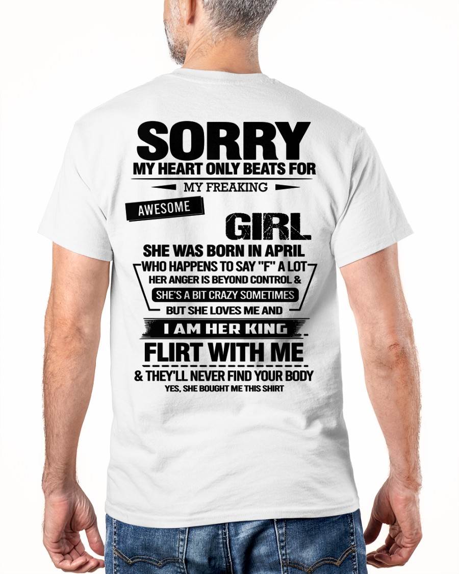 APRIL - SORRY MY HEART ONLY BEATS FOR MY FREAKING AWESOME GIRL - FROM WIFE - NINA04 (SKU26T-01-59-04)