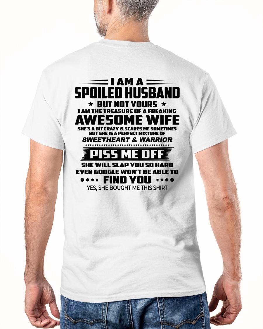 I AM THE TREASURE OF A FREAKING AWESOME WIFE - FROM WIFE - NINA00 (SKU2604-308-00)