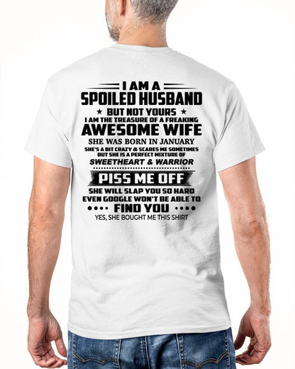 JANUARY - I AM THE TREASURE OF A FREAKING AWESOME WIFE - FROM WIFE - NINA01 (SKU2604-308-01)