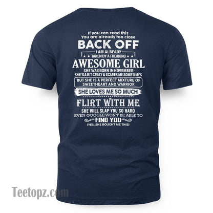 November – Awesome Girlfriend Born In November – Special gift for your Boyfriend – From Wife NINA11 (SKU06-25-11)