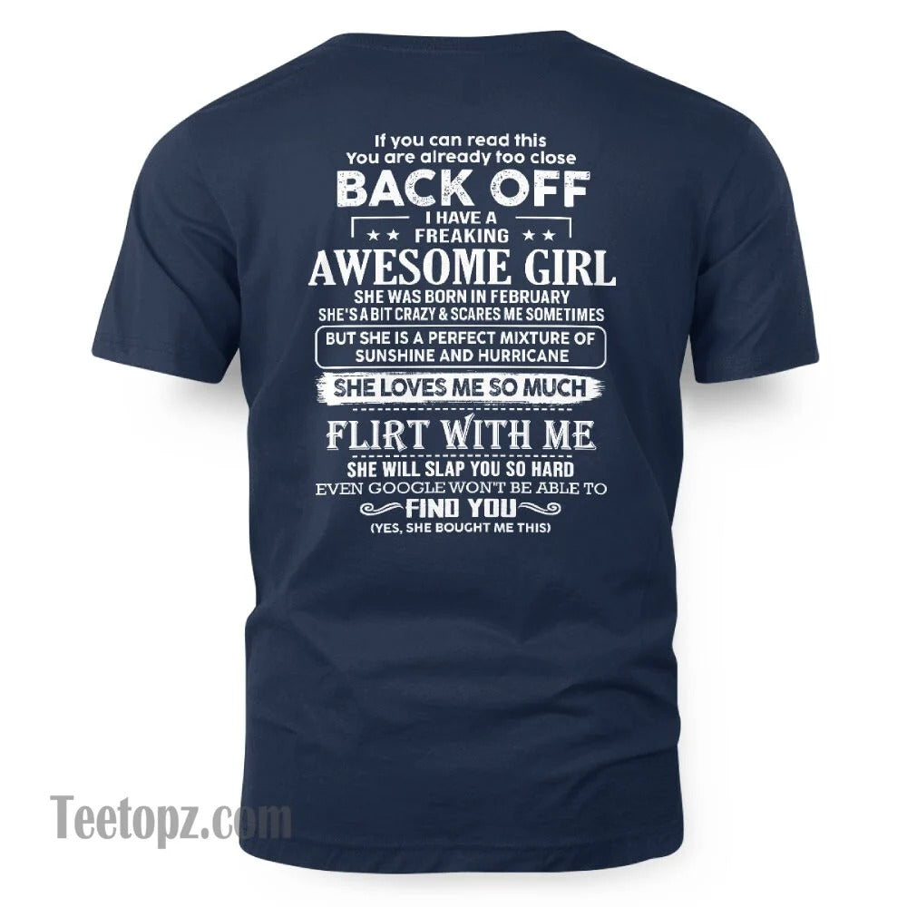 February – Awesome Girlfriend Born In February – Special gift for your Boyfriend – From Wife NINA02 (SKU06-17-02)