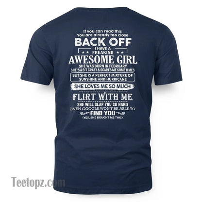February – Awesome Girlfriend Born In February – Special gift for your Boyfriend – From Wife NINA02 (SKU06-17-02)