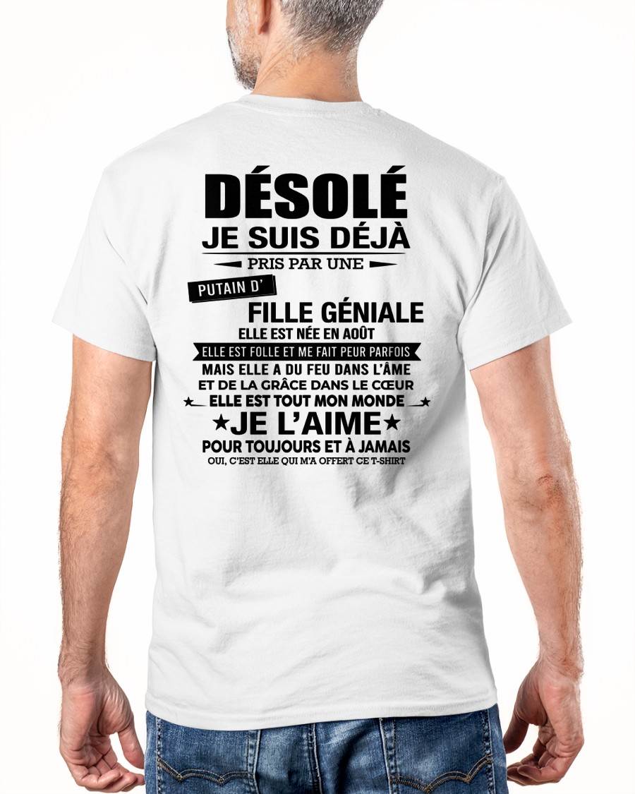 AOÛT - DÉSOLÉ, JE SUIS DÉJÀ PRIS PAR UNE FILLE VRAIMENT GÉNIALE – DE LA PART DE MA FEMME - FR08/NINA08 (SKU2606-112-08)