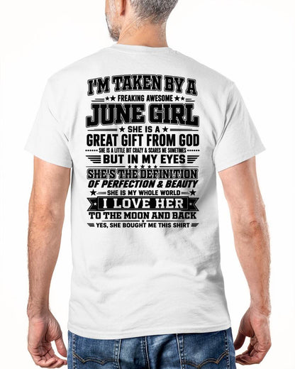 JUNE - I'm Taken By A Freaking Awesome Girl Shirt – Gift for your Boyfriend or Husband from wife - NINA06 (SKU2606-320-06)