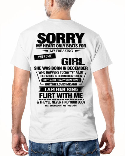 DECEMBER - SORRY MY HEART ONLY BEATS FOR MY FREAKING AWESOME GIRL - FROM WIFE - NINA12 (SKU26T-01-59-12)