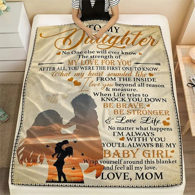 Special Gift For Your Daughter Blanket - From Mom (SKUB07-32)