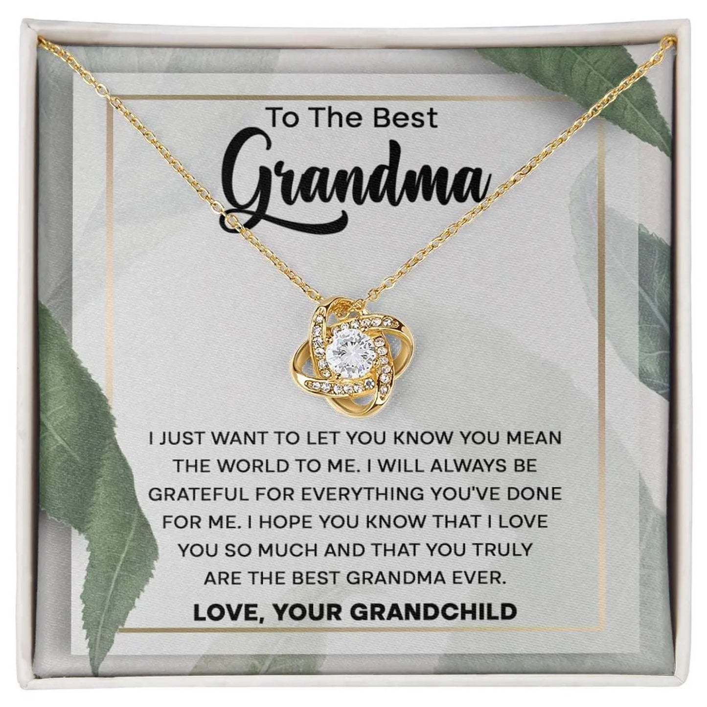 TO MY GRANDMA FROM GRANDCHILD - Premium Love Knot Necklace