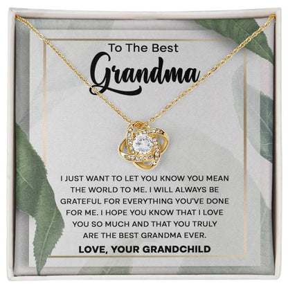 TO MY GRANDMA FROM GRANDCHILD - Premium Love Knot Necklace