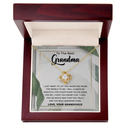 TO MY GRANDMA FROM GRANDCHILD - Premium Love Knot Necklace