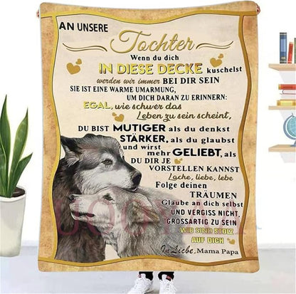 Besonderes Geschenk für deine Tochter – Decke von Mama Papa
