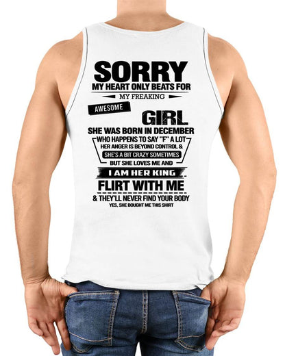 DECEMBER - SORRY MY HEART ONLY BEATS FOR MY FREAKING AWESOME GIRL - FROM WIFE - NINA12 (SKU26T-01-59-12)