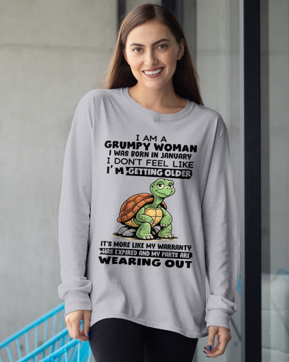 NINA01 - Funny Grumpy Woman Shirt Born in January – Birthday Gift Idea - FMA (SKU2602-178-01)