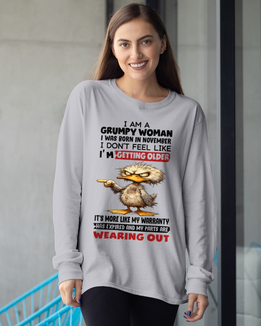 NINA11 - Funny Grumpy Woman Shirt Born in November – Birthday Gift Idea - FMA (SKU2602-175-11)