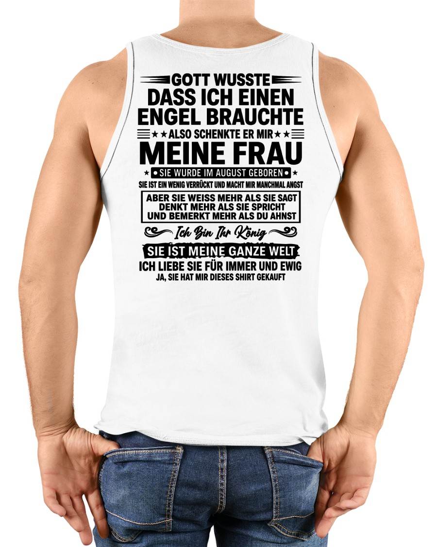AUGUST - Ich Bin Ihr König SIE IST MEINE GANZE WELT - Das perfekte Geschenk für deinen Freund - GER/NINA08 (SKU2606-256-08)