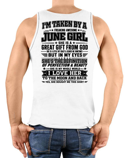 JUNE - I'm Taken By A Freaking Awesome Girl Shirt – Gift for your Boyfriend or Husband from wife - NINA06 (SKU2606-320-06)