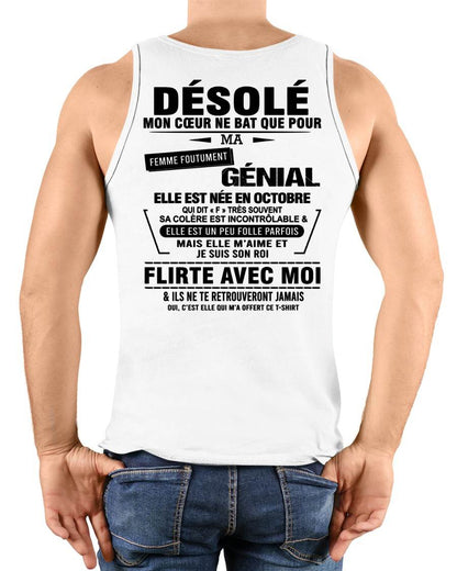 OCTOBRE - DÉSOLÉ, MON CŒUR NE BAT QUE POUR MA FEMME FOUTUMENT GÉNIALE — DE SA FEMME - FR10 / NINA10 (SKU26T-01258-10)