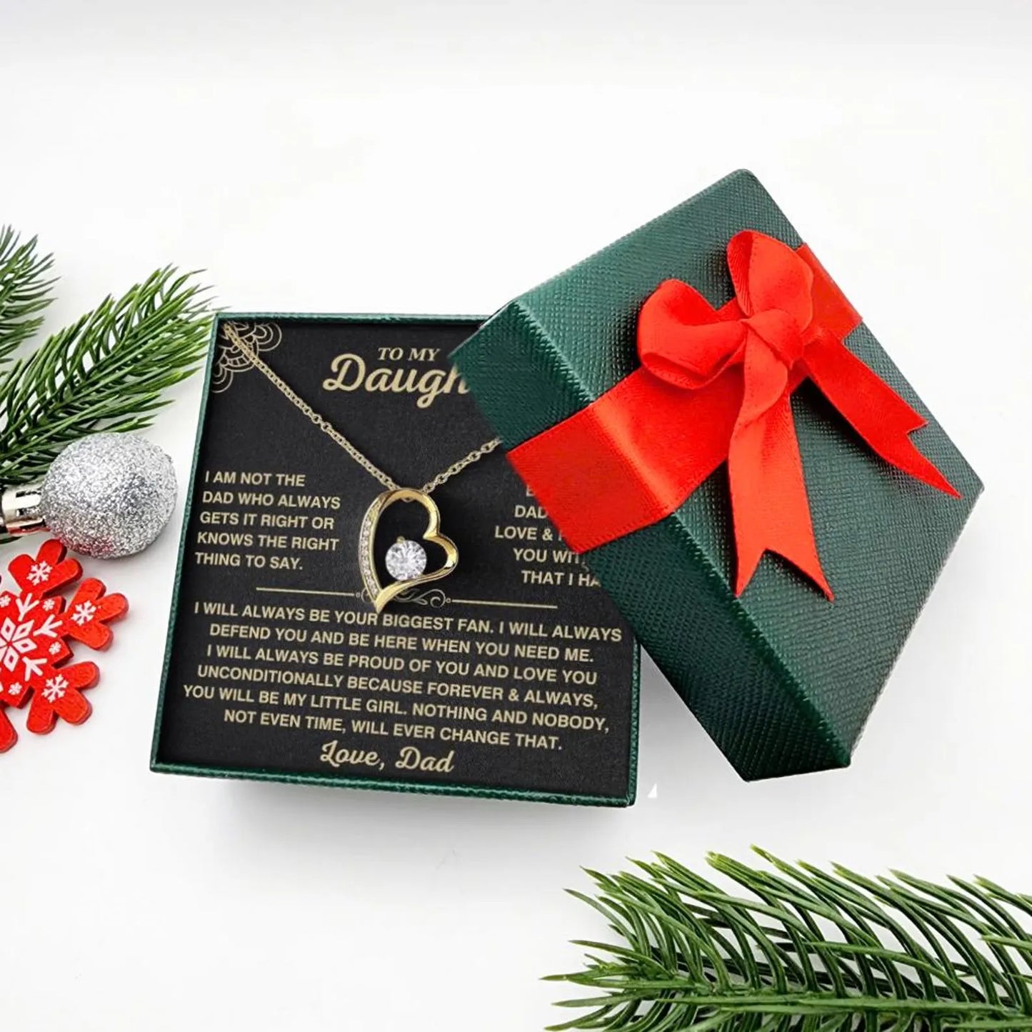 TO MY DAUGHTER "Whenever Your Crown Gets Heavy" - GIFT FROM DAD NTTD00 - Forever Love Necklace