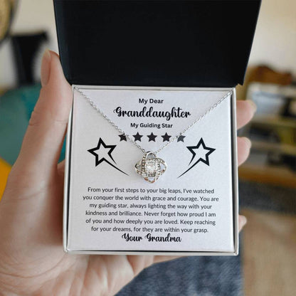 TO MY GRANDDAUGHTER FROM GRANDMA - Premium Love Knot Necklace