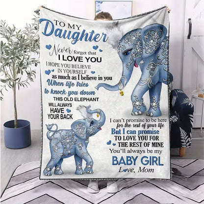 BLANKET FOR DAUGHTER FROM MOM – COMFORT & WARMTH GIFT Sherpa Fleece Blanket