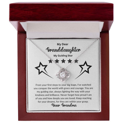 TO MY GRANDDAUGHTER FROM GRANDMA - Premium Love Knot Necklace