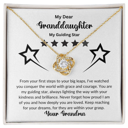TO MY GRANDDAUGHTER FROM GRANDMA - Premium Love Knot Necklace