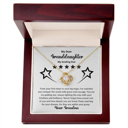 TO MY GRANDDAUGHTER FROM GRANDMA - Premium Love Knot Necklace