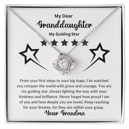 TO MY GRANDDAUGHTER FROM GRANDMA - Premium Love Knot Necklace