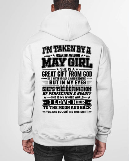 MAY - I'm Taken By A Freaking Awesome Girl Shirt – Gift for your Boyfriend or Husband from wife - NINA05 (SKU2606-320-05)
