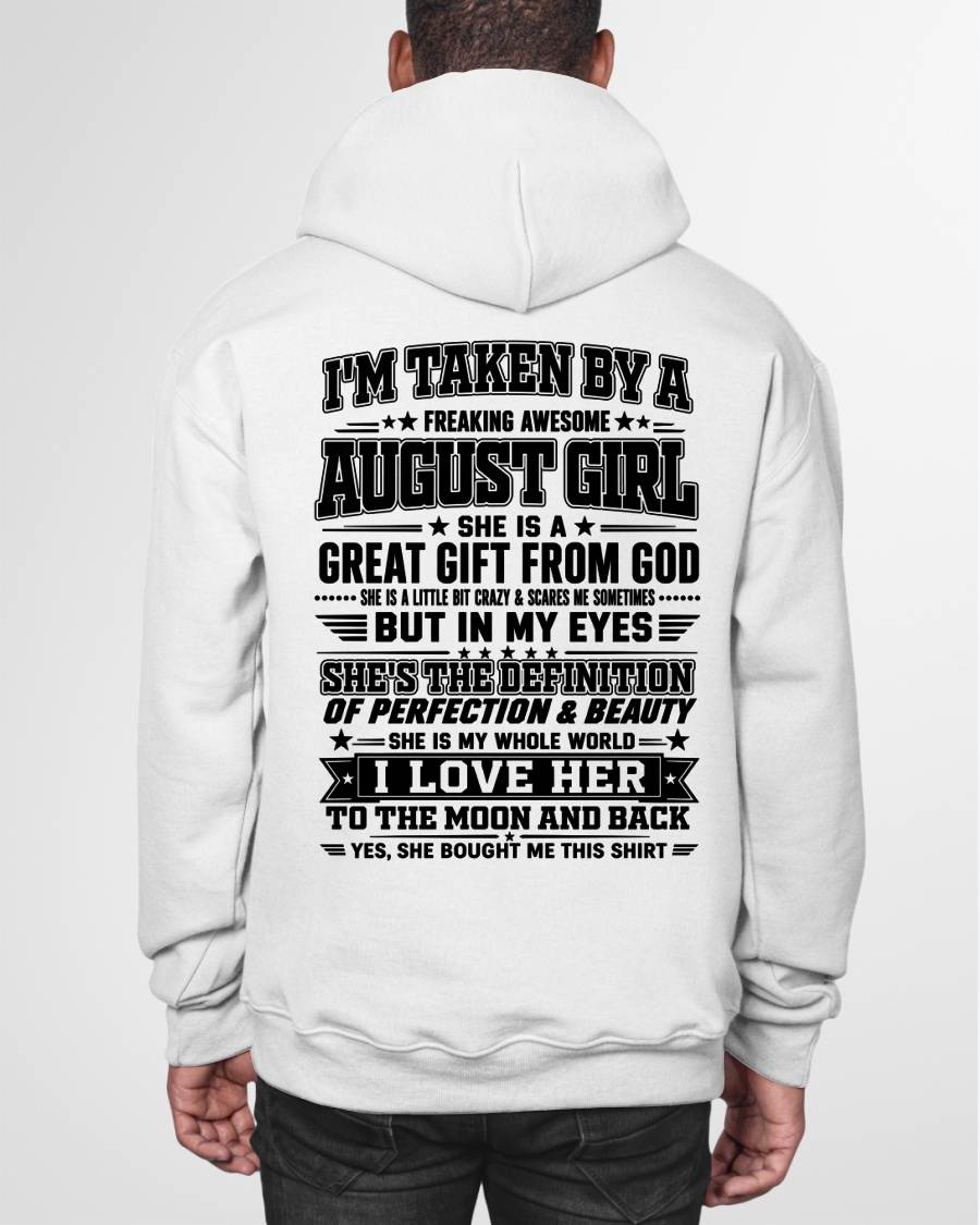 AUGUST - I'm Taken By A Freaking Awesome Girl Shirt – Gift for your Boyfriend or Husband from wife - NINA08 (SKU2606-320-08)