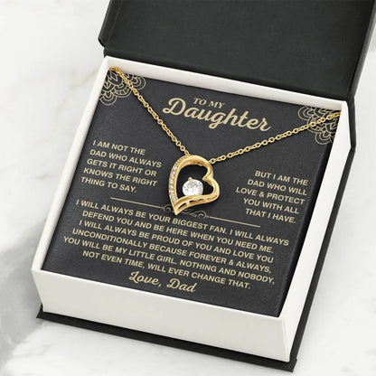 TO MY DAUGHTER "Whenever Your Crown Gets Heavy" - GIFT FROM DAD NTTD00 - Forever Love Necklace