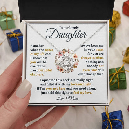 TO MY DAUGHTER FROM MOM- Premium Love Knot Necklace