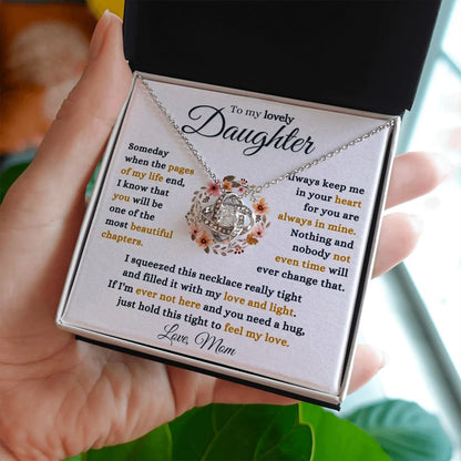 TO MY DAUGHTER FROM MOM- Premium Love Knot Necklace