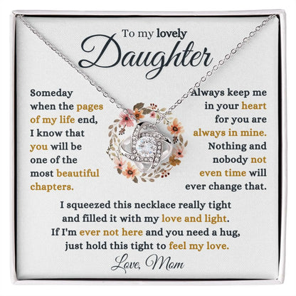TO MY DAUGHTER FROM MOM- Premium Love Knot Necklace