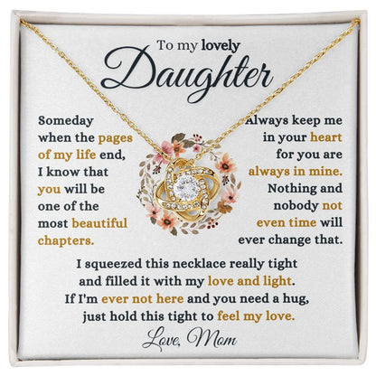TO MY DAUGHTER FROM MOM- Premium Love Knot Necklace