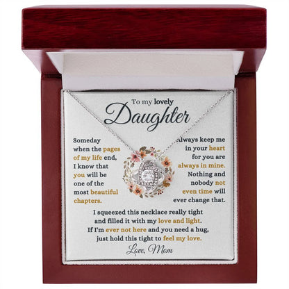 TO MY DAUGHTER FROM MOM- Premium Love Knot Necklace