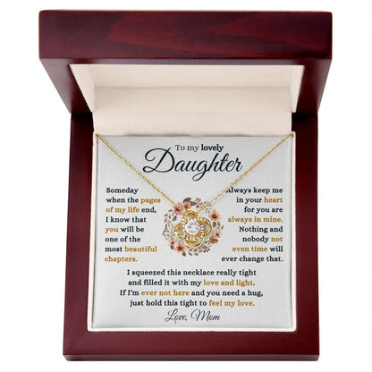 TO MY DAUGHTER FROM MOM- Premium Love Knot Necklace