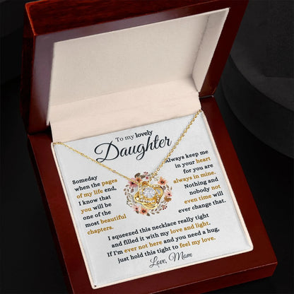 TO MY DAUGHTER FROM MOM- Premium Love Knot Necklace