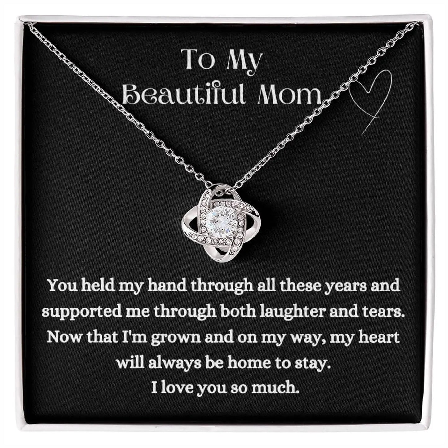 TO MY MOM FROM SON - Premium Love Knot Necklace