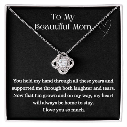 TO MY MOM FROM SON - Premium Love Knot Necklace