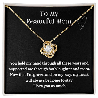 TO MY MOM FROM SON - Premium Love Knot Necklace