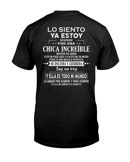 Lo siento chicas, ya estoy pillado - Mi novia está un poco loca y es adorable - Regalo especial para tu novio o esposo - (SKU04-156-06) - NINA06