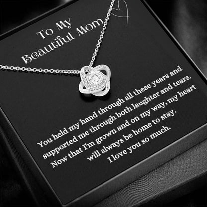 TO MY MOM FROM SON - Premium Love Knot Necklace