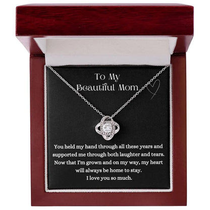 TO MY MOM FROM SON - Premium Love Knot Necklace